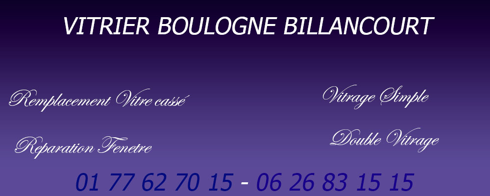 vitrier Boulogne Billancourt